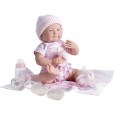 Hiszpańska lalka - noworodek w różowym ubranku Berenguer